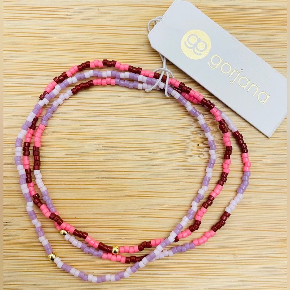 NEW Gorjana Malibu Gigi Stripe Bracelet Set